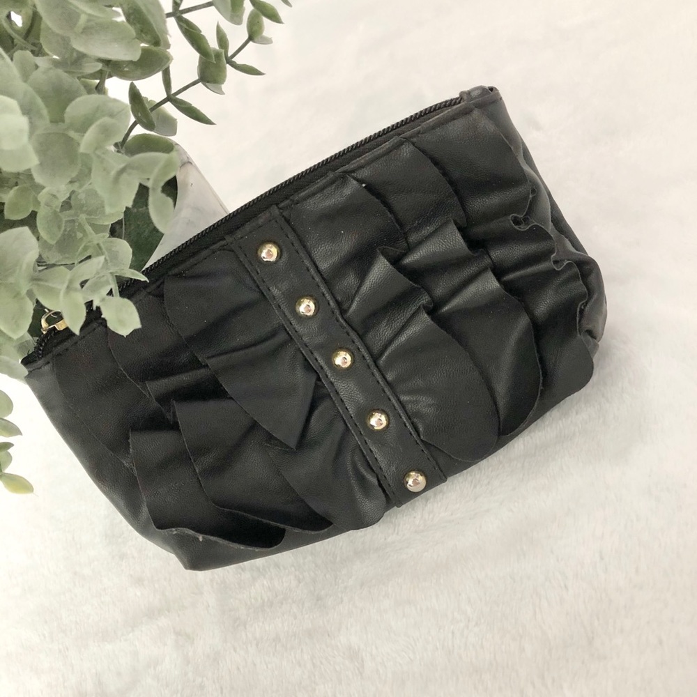 Black tuxedo ruffled coin purse